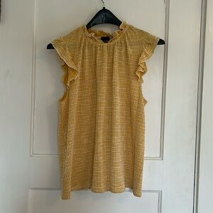 W5 Cute Yellow Ruffle Blouse